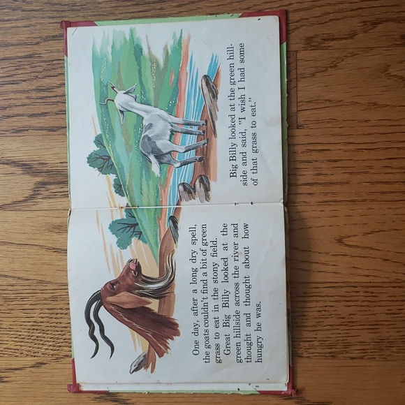 Vintage 50s Three Billy Goats Gruff Hardcover Children's Book - Picture 6 of 10